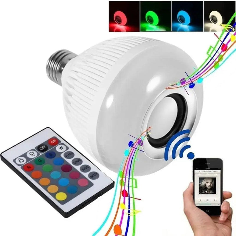 Lâmpada LED RGB Bluetooth com Caixa de Som - Chique & Barato