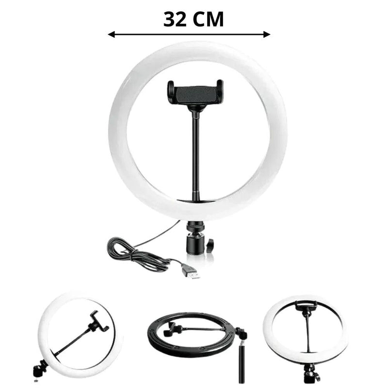 Anel Ring Light LED 32cm (13") Sem Tripé - Chique & Barato