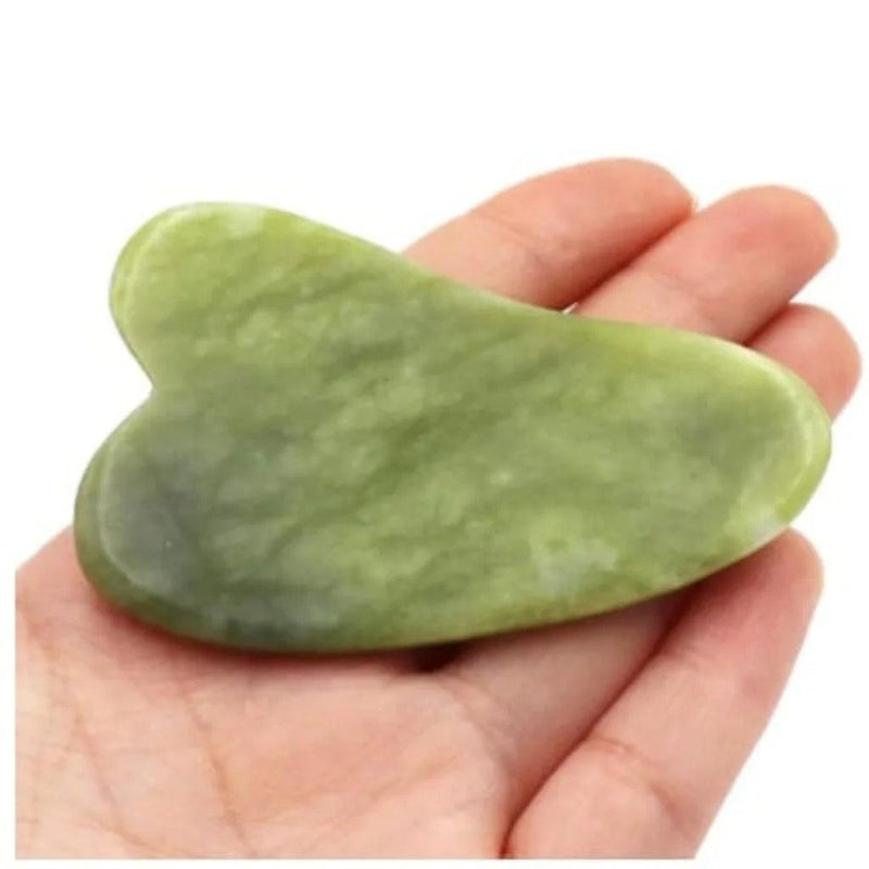 Rolo de Pedra de Jade e Placa Gua Sha - Chique & Barato