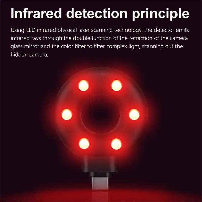 Detector de Escutas e Câmeras Escondidas Multifuncional - Chique & Barato